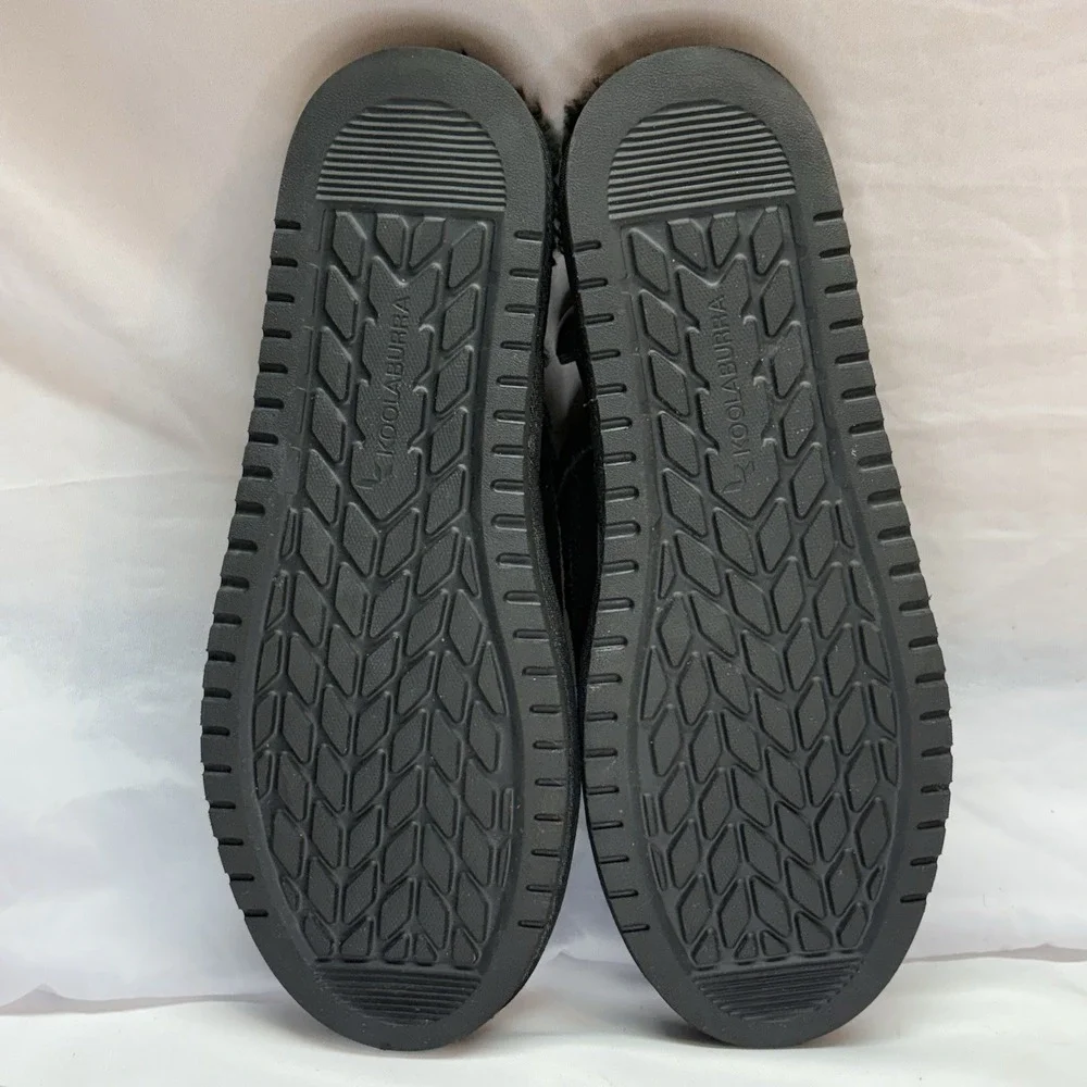 Koolaburra by Ugg Slippers Mens 14 Bordon Moccasin Black Shearling Suede 1105891